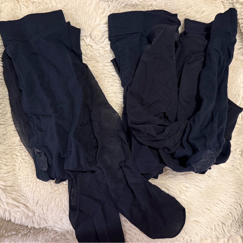 Single pair, Navy Sheer Nylons